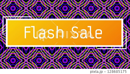 Image of flash sale text over shapes 128685175