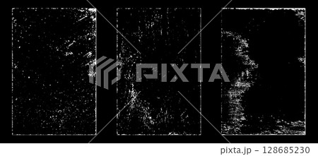 Black and white grunge. Distress overlay texture. Abstract surface dust and rough dirty wall background concept. Distress illustration simply place over object to create grunge effect. Vector EPS10. 128685230
