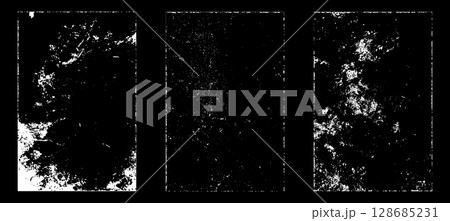 Black and white grunge. Distress overlay texture. Abstract surface dust and rough dirty wall background concept. Distress illustration simply place over object to create grunge effect. Vector EPS10. 128685231