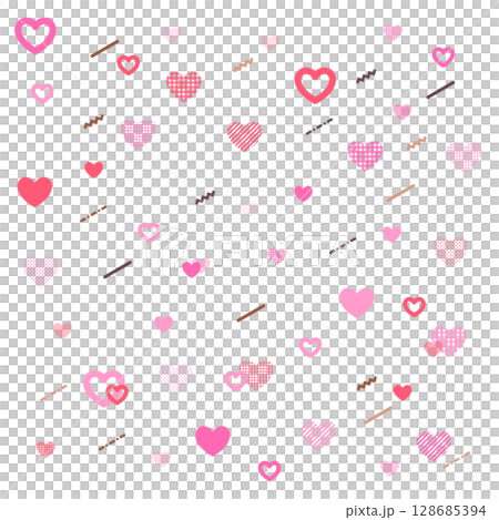 Simple and cute heart background material 128685394