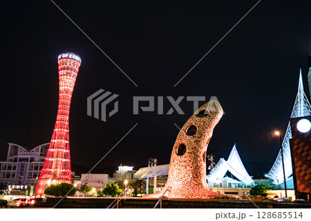 美しい神戸の夜景 128685514
