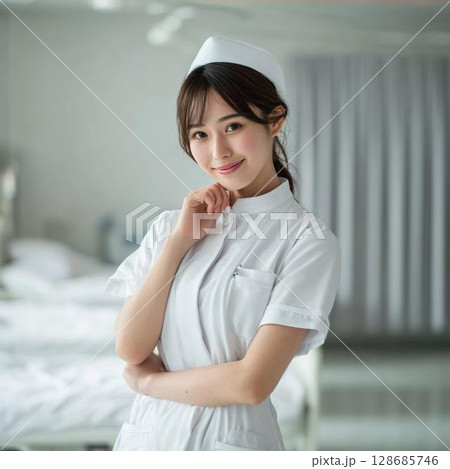 ナース服を着た女性 ナース服を着た女性 128685746