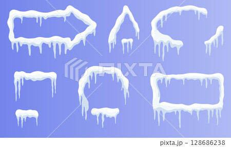 Winter Wonderland Banners: Customizable Shapes 128686238