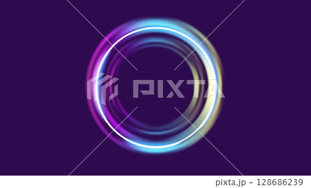 Futuristic hologram portal with glowing effect 128686239