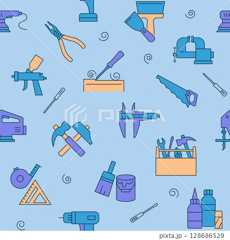 Seamless pattern with repair tools Seamless pattern with repair tools 128686529