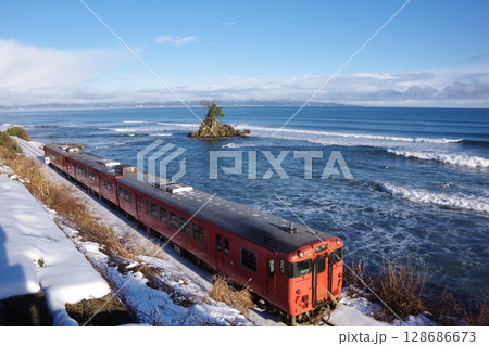 雨晴海岸 氷見線 キハ40 雨晴海岸 氷見線 キハ40 128686673
