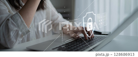 Cybersecurity Protecting Business from Online Threats Latch 128686913