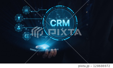 CRM Customer Relationship Management Platform with Data Analytic User Tool Elide 128686972