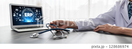 ERP enterprise resource planning software for brisk business 128686974