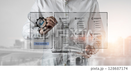 Business Certification for Product Quality Vouch 128687174