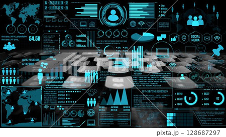 Global Connection Network and Digital Data Integration Thunk 128687297