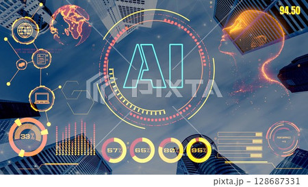 AI Brain Processing Data with Generative Artificial Intelligence Concept Thunk AI Brain Processing Data with Generative Artificial Intelligence Concept Thunk 128687331