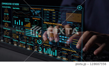 Data Center Network Monitoring Dashboard for Performance Insights Thunk 128687356