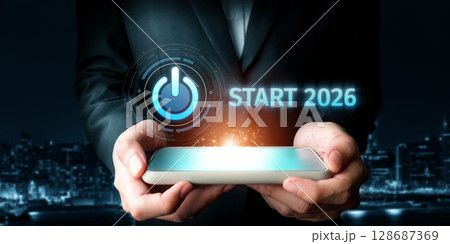 Start the New Year 2026 with Ambitious Goals for Personal and Professional Growth in a Digital Era XDMCP 128687369