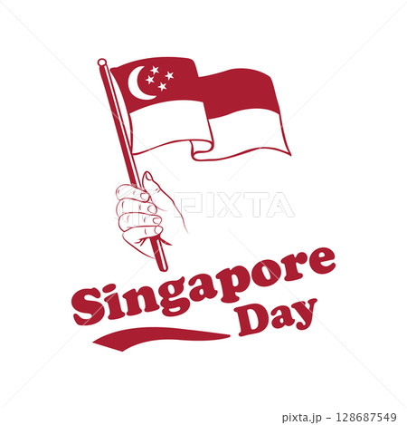 Singapore National Day Celebration Design 128687549