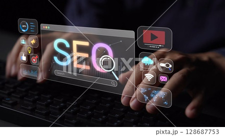 SEO Optimization and Digital Visibility Strategy Muxer 128687753