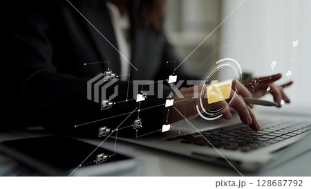 Folder-Based Digital Document Management Workflow Muxer 128687792