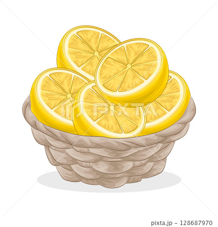 Illustration of Lemon Slice 128687970
