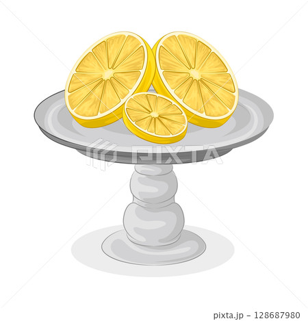 Illustration of Lemon Slice 128687980