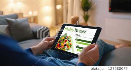 Healthy living website provide information for healthy recipe brisk 128688075