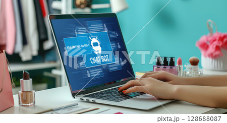 Chatbot software application for brisk online business 128688087