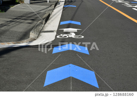 自転車専用レーン_01 128688160