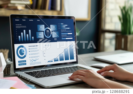 Business data dashboard provide business intelligence analytic brisk 128688291