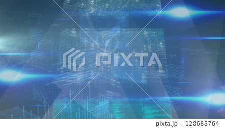 Image of data processing over digital screens Image of data processing over digital screens 128688764