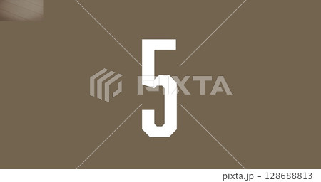 Image of countdown on brown background 128688813