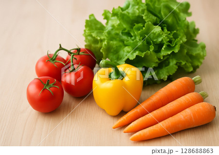 テーブルの上の野菜 テーブルの上の野菜 128688863