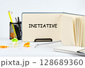 The conceptual phrase of the INITIATIVE. Business concept. A place to copy. Concept of teamwork and partnership 128689360