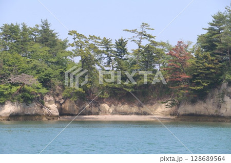 松島湾口に浮かぶ箱庭のような浦戸諸島 松島湾口に浮かぶ箱庭のような浦戸諸島 128689564