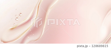 Liquid glowing pink background texture with bubbles and shiny glow.Macro.AI Generative. 128689815