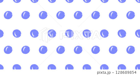 Seamless pattern with grunge textured small circles. Charcoal polka dots endless background. Blue and white grunge dot repeat cover. Round organic continuous ornament. Vector textured illustration 128689854
