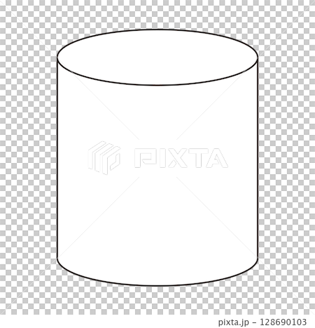円柱の図形のベクターイラスト 128690103