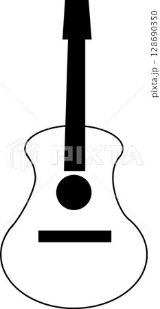 シンプルなギターのアイコン 128690350