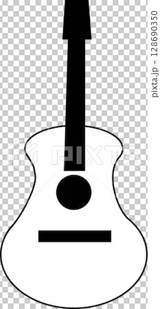 シンプルなギターのアイコン 128690350