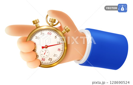 Hand Holding Stopwatch 128690524
