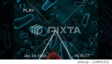 Image of interference over virus cells 128691522