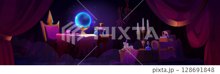 Fortune teller mystical scene 128691848