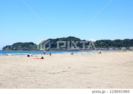 鎌倉海水浴場 由比ガ浜海岸 鎌倉海水浴場 由比ガ浜海岸 128691960