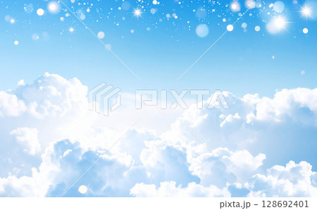 青空のキラキラ背景 128692401