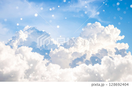 青空のキラキラ背景 128692404