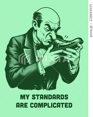 Man Sniffing Shoe t-shirt raster design Man Sniffing Shoe t-shirt raster design 128693035