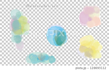 水彩觸感、線條、標題素材、裝飾、標題 128693112