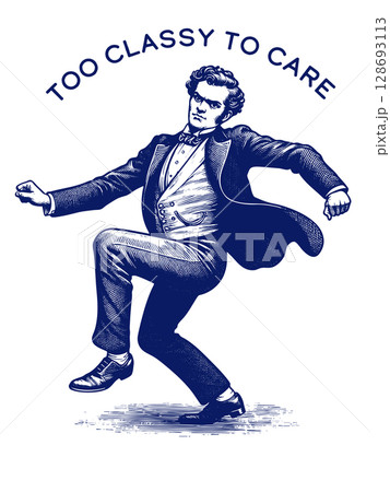 Dancing Gentleman t-shirt vector design 128693113