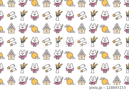 お月見の背景イラスト お月見の背景イラスト 128693153