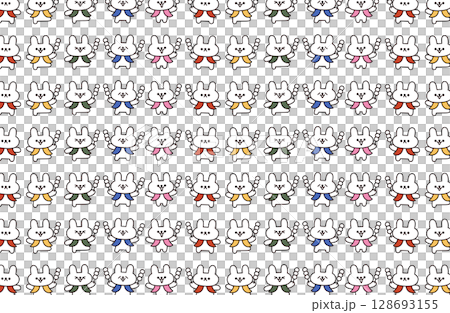 かわいいうさぎのイラスト 128693155
