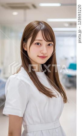 振り返る女性 128693220