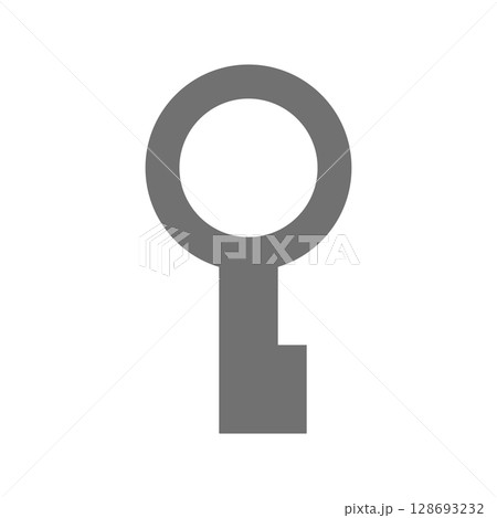 シンプルな鍵のベクター素材_02 シンプルな鍵のベクター素材_02 128693232